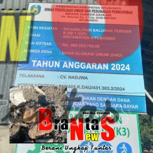 Dugaan Penggunaan Batu Paras Sisa Pada Rehabilitasi Saluran Tersier di Situbondo Menuai Protes Masyakat (KPS)