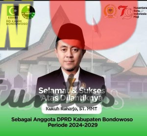 “Kuku Raharjo St,MMT Resmi Dilantik sebagai Anggota DPRD Bondowoso 2024-2029”