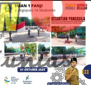 Upacara Bendera Memperingati Hari Kesaktian Pancasila di SMAN 1 Panji